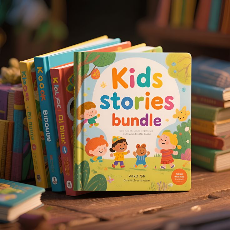 Children books and colorful covers